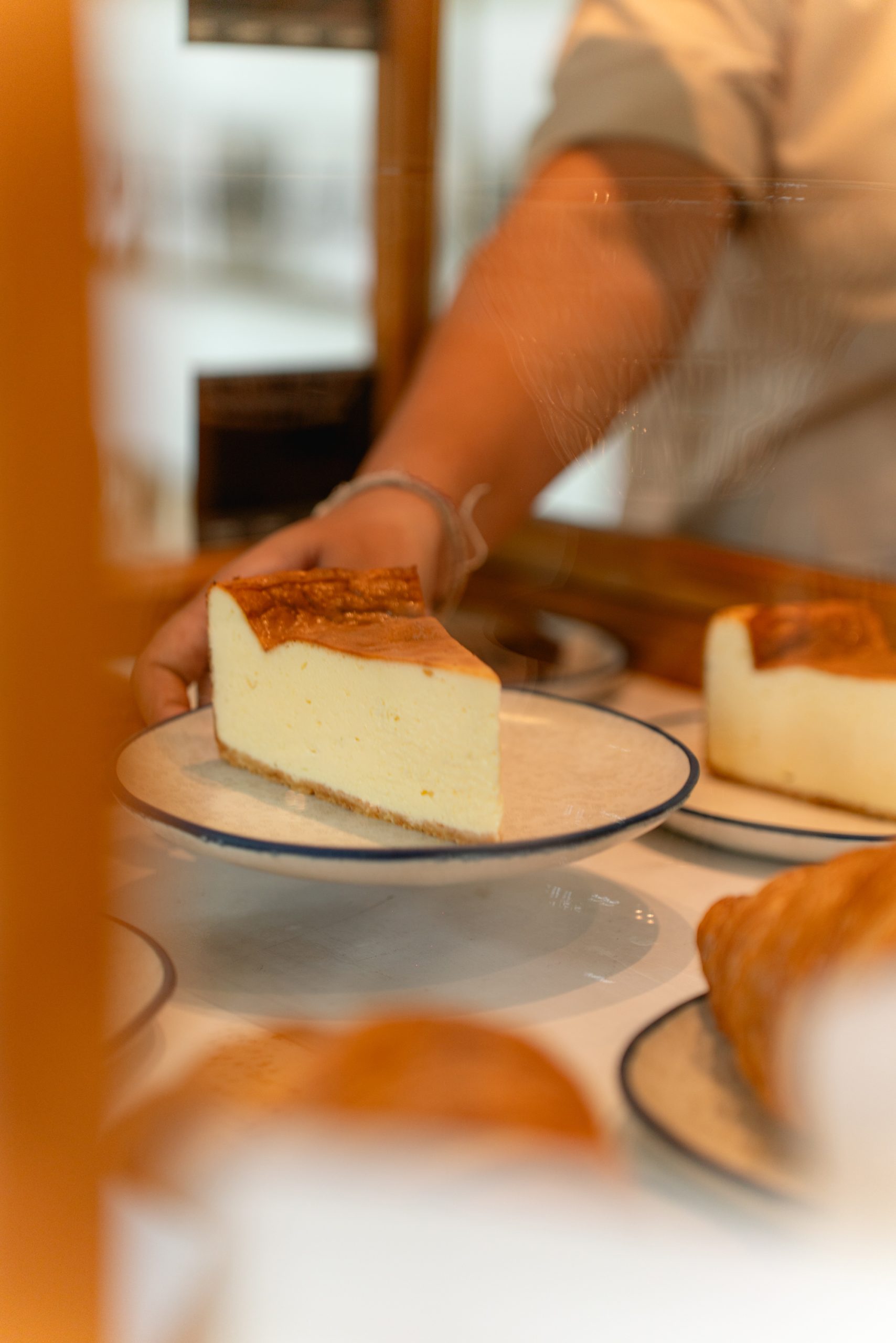 A slice of cheese cake