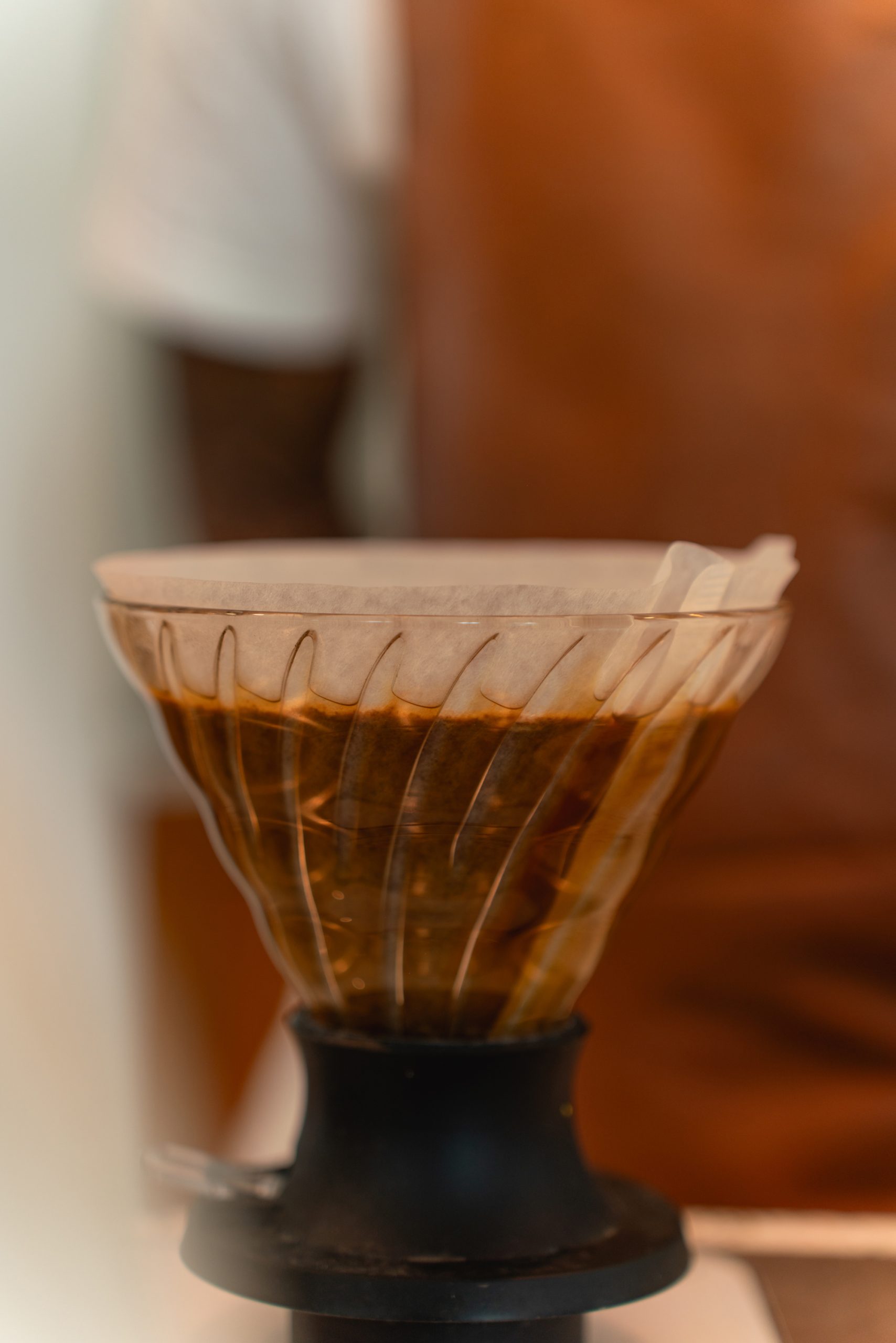 Making coffee with a paper filter