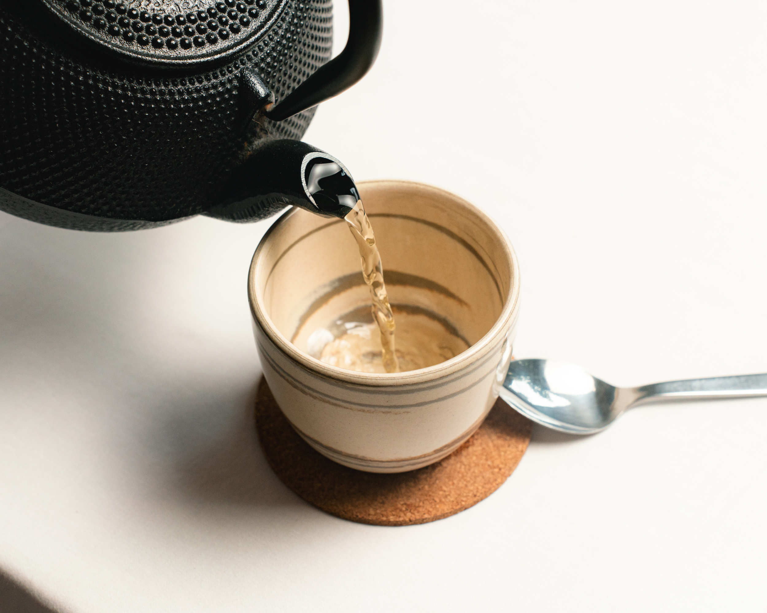 A freshly poured cup of tea