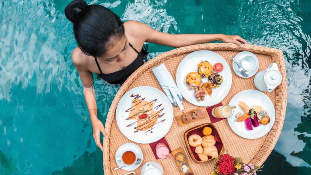 Floating Breakfast in a Private Villa