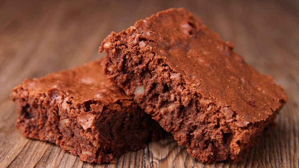Chocolate brownies for a dessert or takeaway treat in Ubud