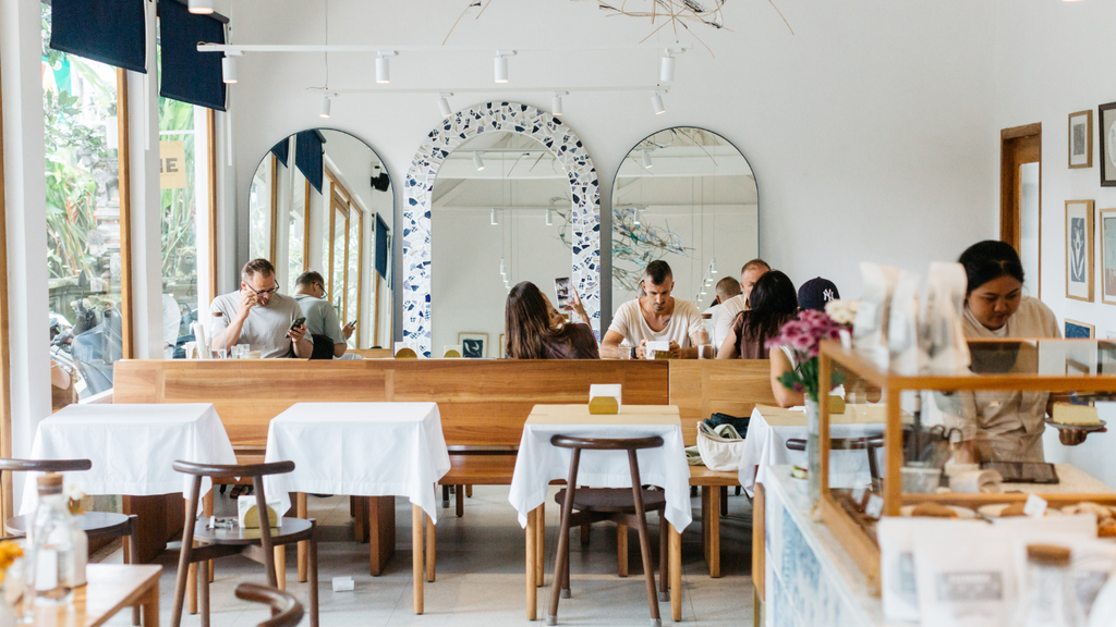 Ame Bistro café interior in Ubud Bali