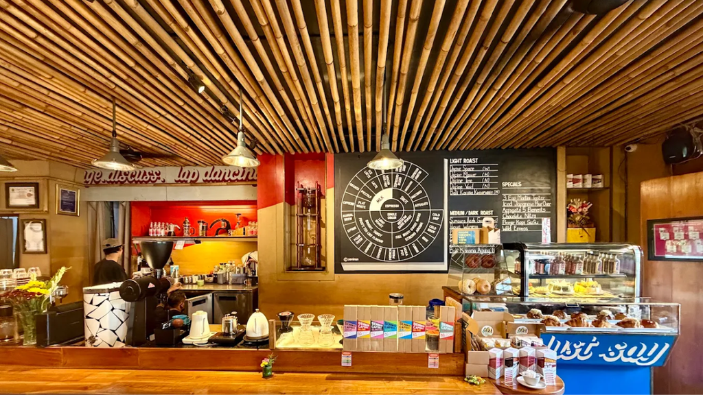 Seniman Coffee Studio interior in Ubud Bali