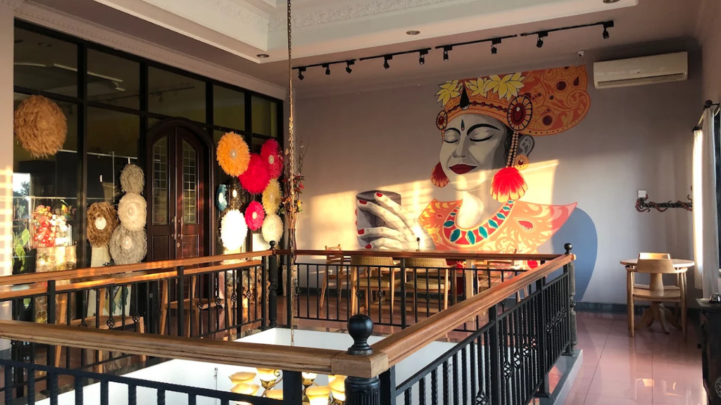 Gangga Coffee café interior in Ubud Bali