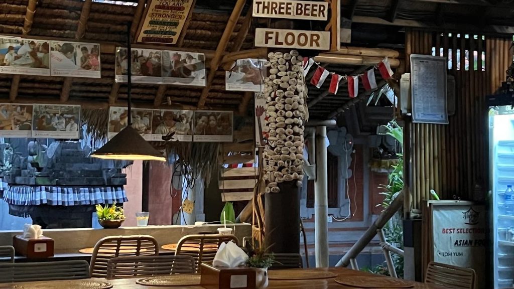 Fair Warung Bale dining area in Ubud