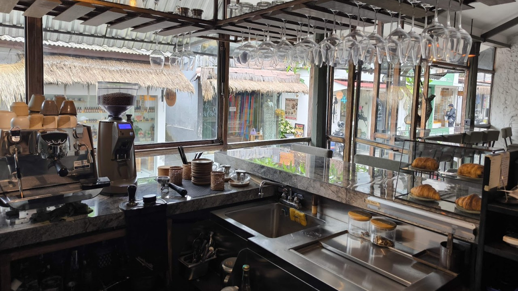 Tucky specialty coffee café interior in Ubud
