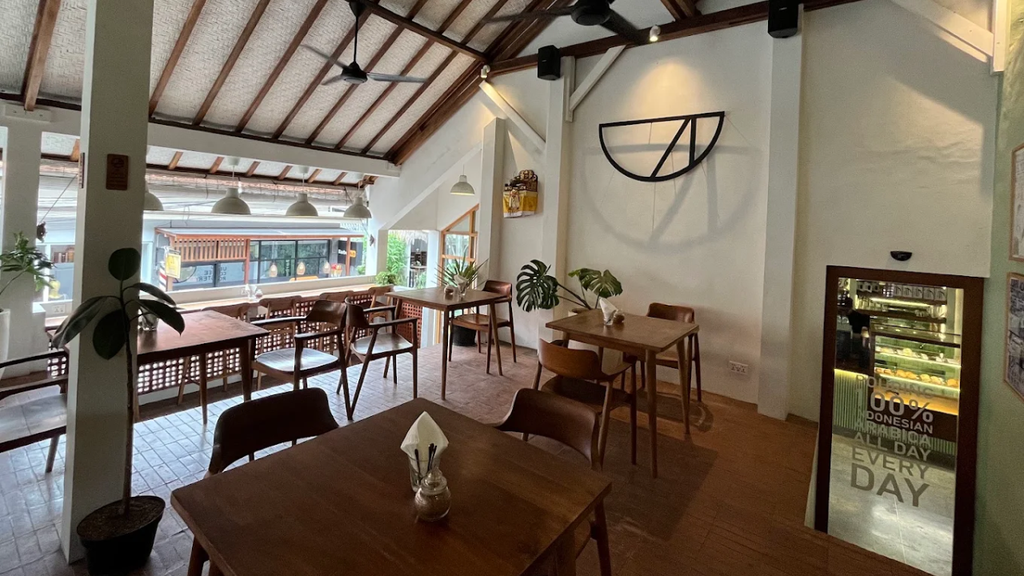 Ubud Coffee Roastery interior in Bali